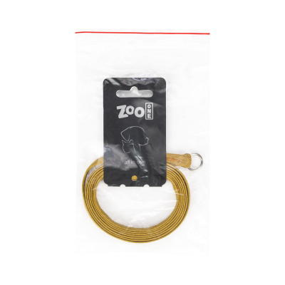 Поводок-удавка ZooOne с кольцом (вощёная лента) 8мм*150см (ОЛИВКОВАЯ)