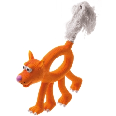 Игрушка латекс "Собака с канатным хвостом" 12 см
