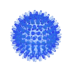 Мяч  массажный  8 см прозрачный Crystal ZooOne (СИНИЙ) 580C-5