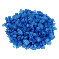 Грунт для аквариума Zoo One природный (крашеный) "Синий/Сапфир" (5-10 мм), 1 кг