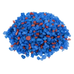 Грунт для аквариума Zoo One природный (крашеный) "Синий+бордо" (2-5 мм), 1 кг