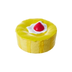 Игрушка латекс L-465 "Десерт - Клубничный пирог" 6 см