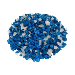 Грунт для аквариума Zoo One природный (крашеный) "Синий+кварц" (2-5 мм), 1 кг
