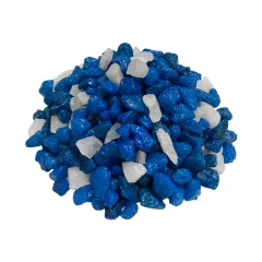 Грунт для аквариума Zoo One природный (крашеный) "Синий+кварц" (5-10 мм), 1 кг