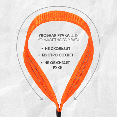 Поводок с карабином ZooOne, нейлон, светоотражающий 15мм*5м (ОРАНЖЕВЫЙ)