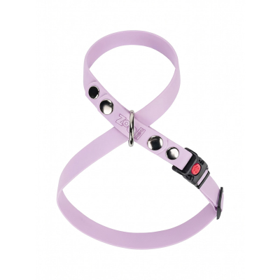 Шлейка для собак прогулочная ZooOne биотановая,р-р S(до 6кг) ОГ 25-40см,ш.15мм,фастекс(СИРЕНЕВАЯ)