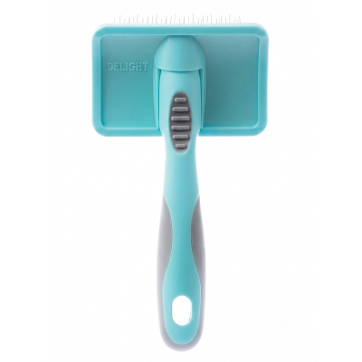 Пуходёрка DeLIGHT AQUA пластик разнозубая малая 36823SA