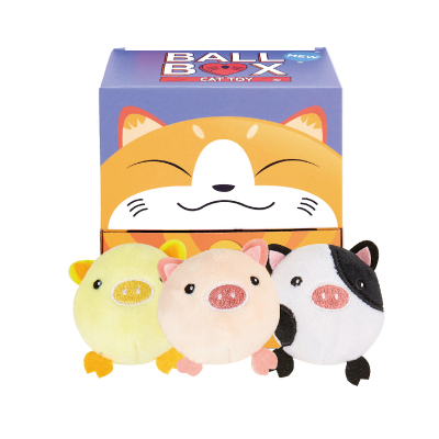 Игрушка для кошек с погремушкой "Мячик Ферма" 4.5 см FOFOS Farm Ball /18/