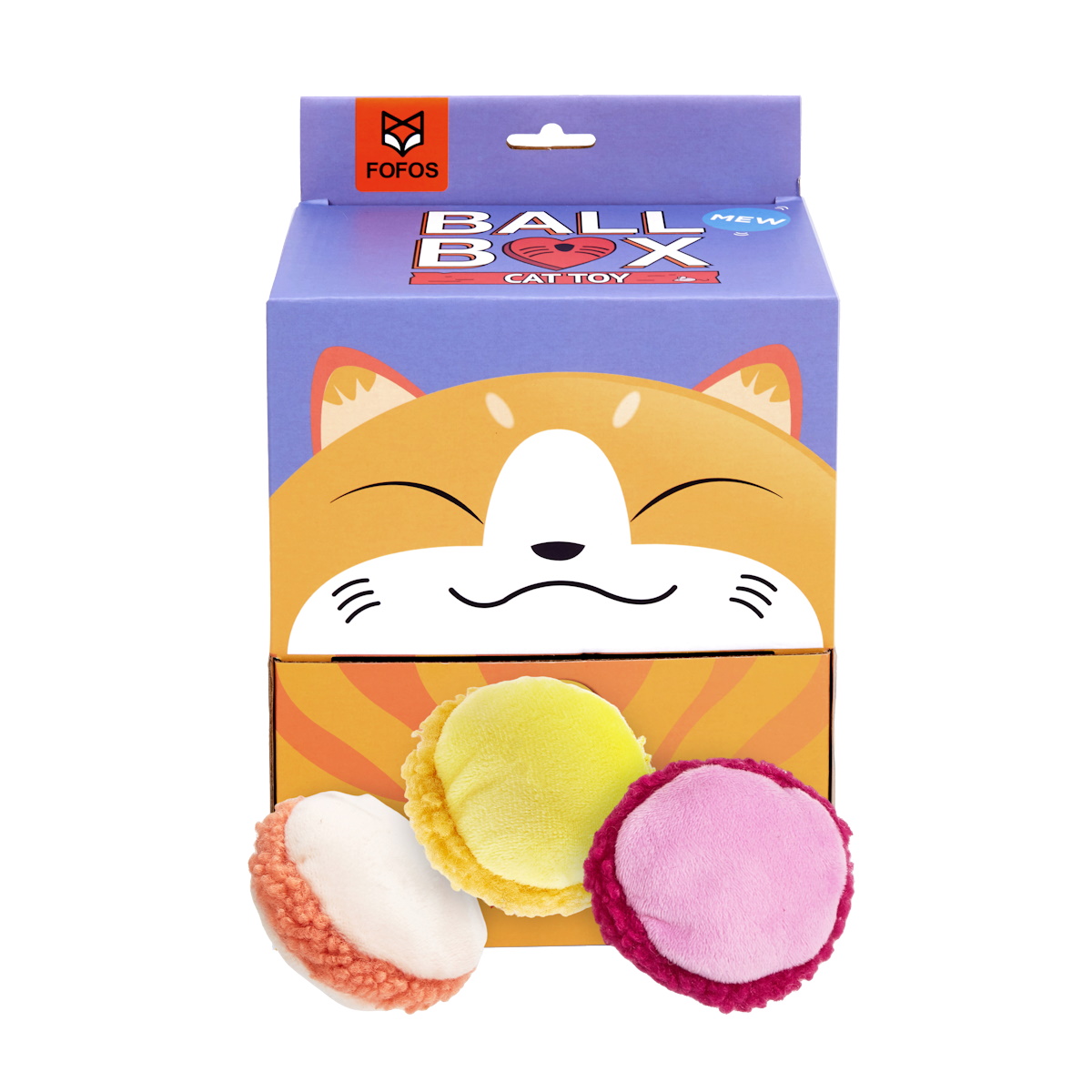 Игрушка для кошек с шуршалкой "Макарун" 6,5 см FOFOS Macaron /18/