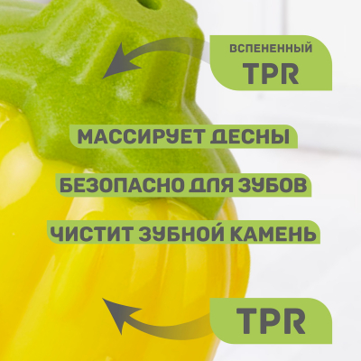 Игрушка для собак жевательная TPR "Смеющаяся Тыква" 9*9*6,5 см FOFOS Giggling Vegi-Bites