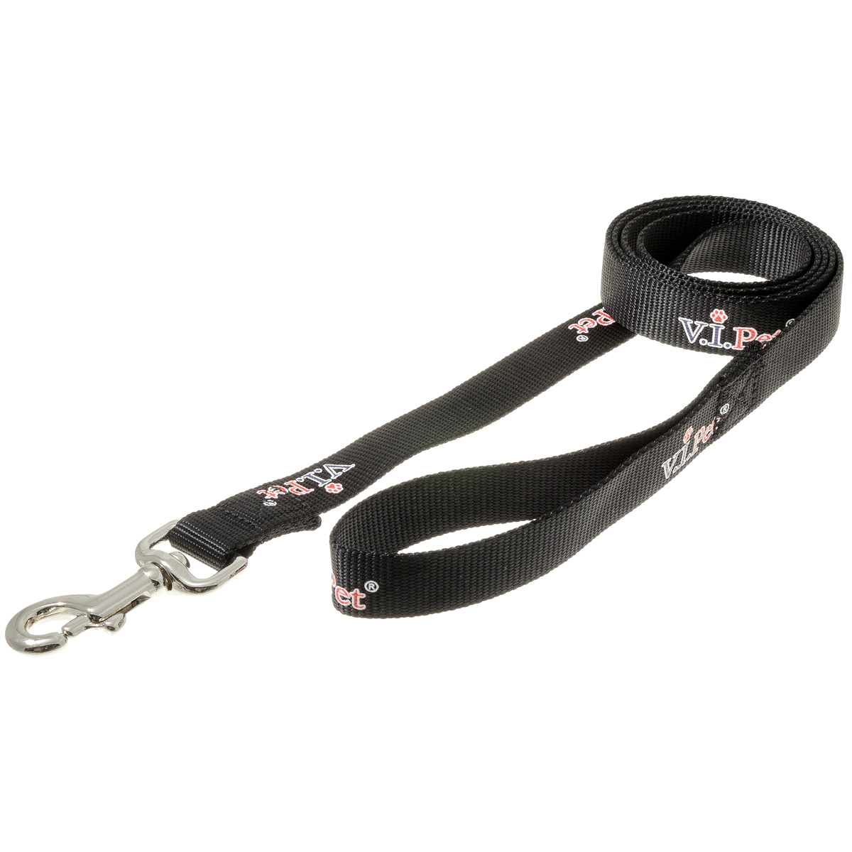 Поводок с карабином V.I.Pet (ЧЁРНЫЙ) 25мм * 1,5м