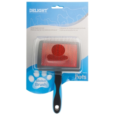 Пуходёрка DeLIGHT проф. мягкий корд с длинным зубом большая  36851L