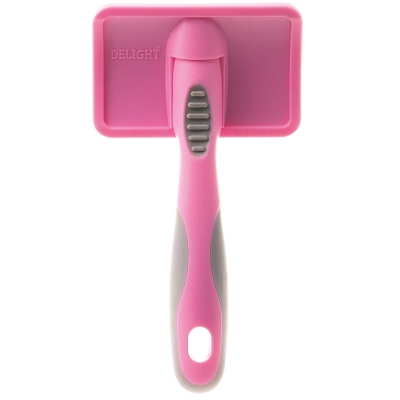 Пуходерка DeLIGHT ROSE пластик мягкий корд малая  36821SR /6/