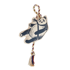 Плетеная игрушка из нити Панда FOFOS flossy rope toy with panda