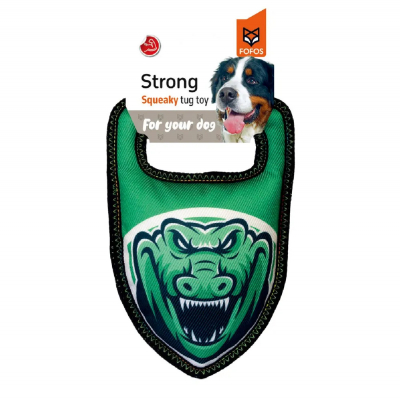 Игрушка для собак тягалка-апорт с пищалкой Крокодил FOFOS Tough Toys-Strong Crocodile